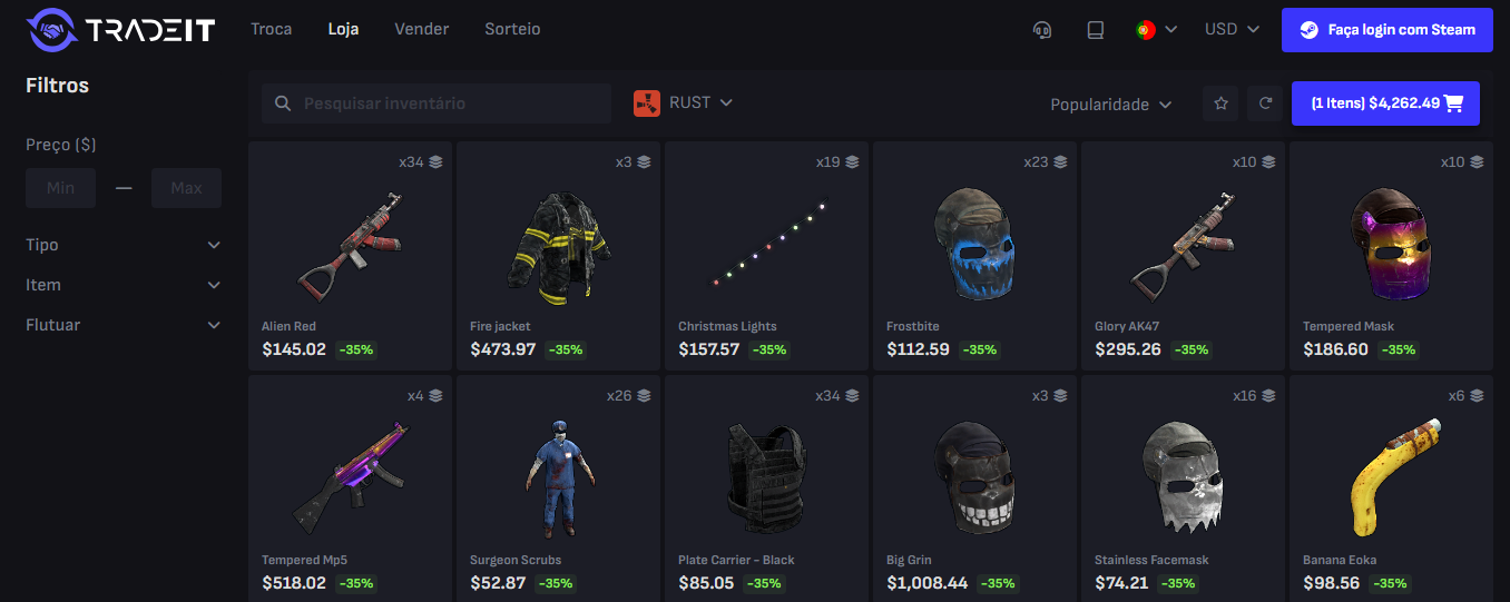 são Skins de Rust