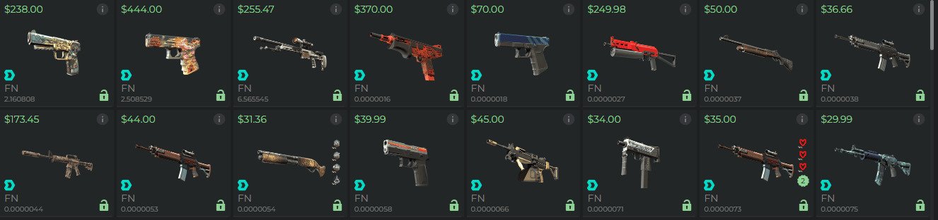 Upgrades de skins